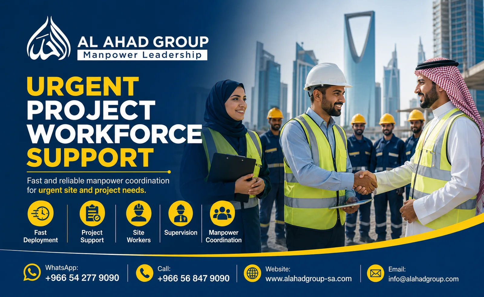 AL AHAD GROUP shift and site-readiness planning team supporting employers in Red Sea, Saudi Arabia